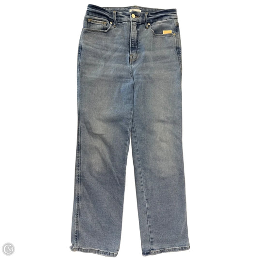 Jeans Straight By Good American In Blue Denim, Size: 8