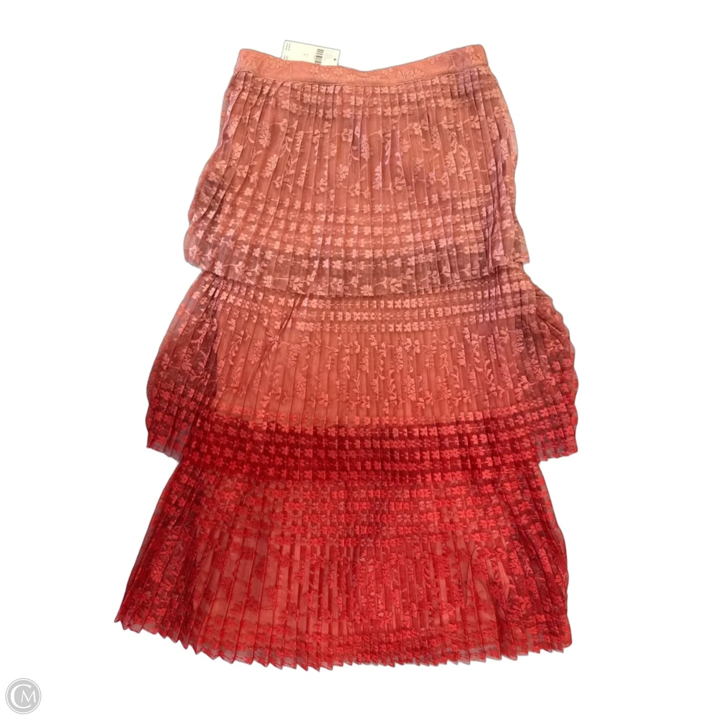Skirt Midi By Maeve In Pink & Red, Size: S