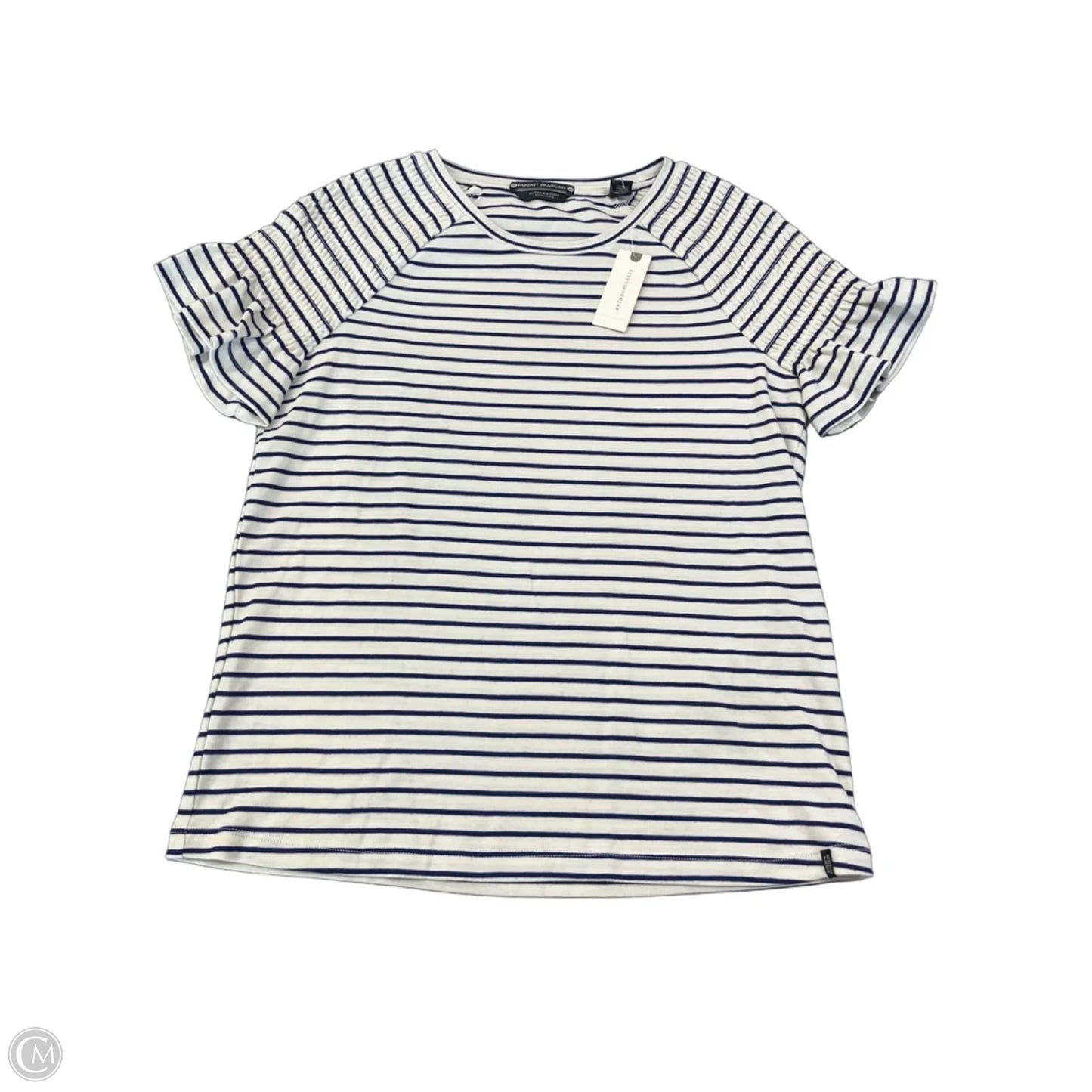 Top Short Sleeve By Anthropologie In Striped Pattern, Size: S