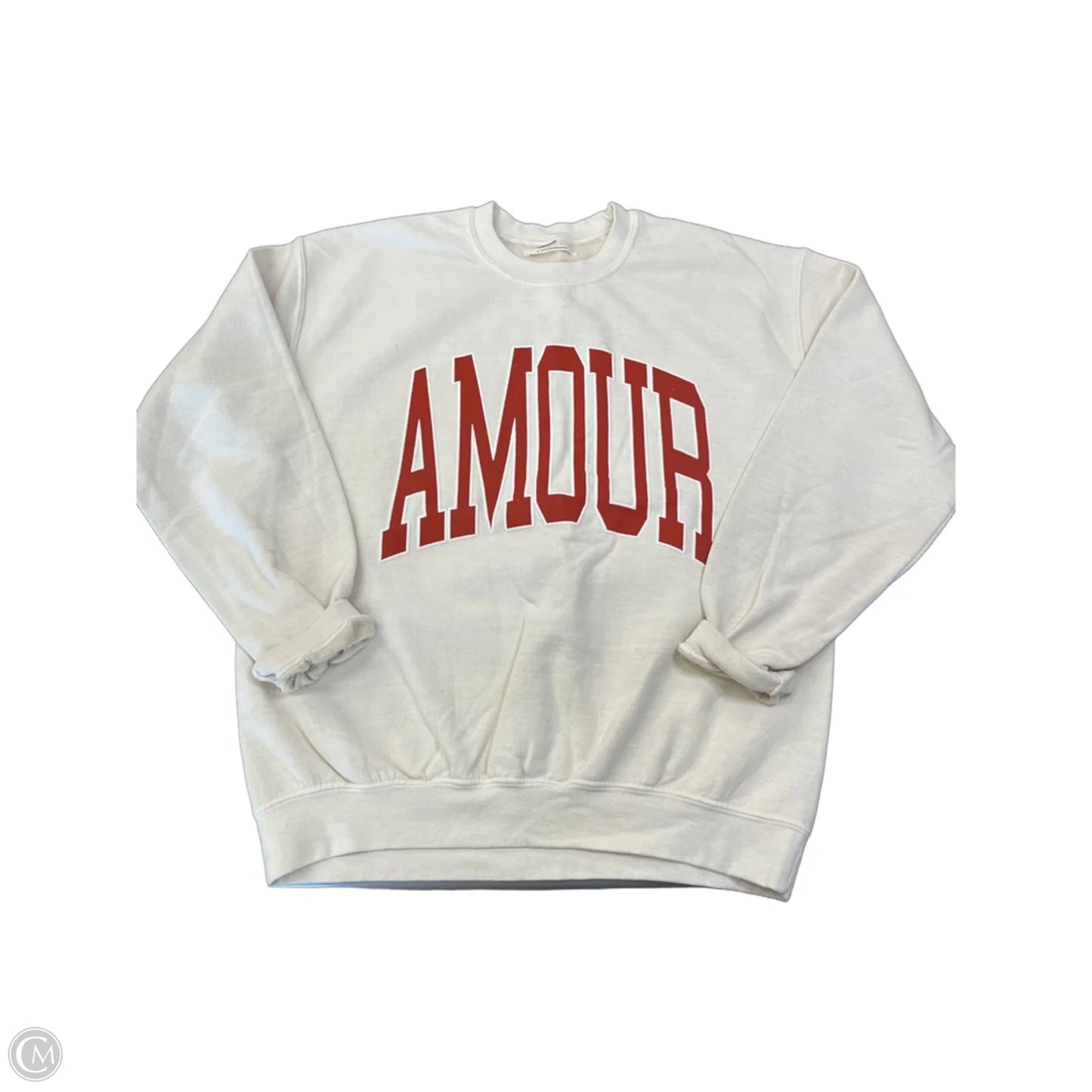 Sweatshirt Crewneck By Anthropologie In Cream, Size: Xs