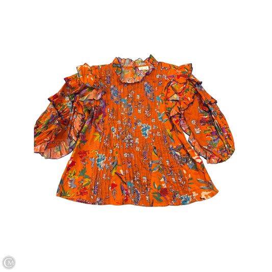 Top 3/4 Sleeve By Level 99 In Orange, Size: Xs