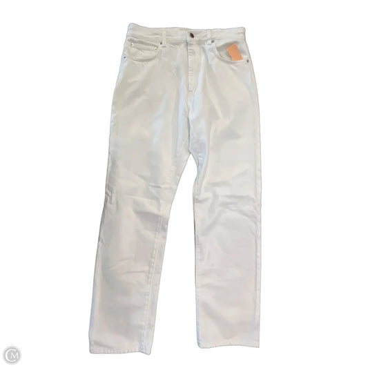 Jeans Straight By Clothes Mentor In White Denim, Size: 8
