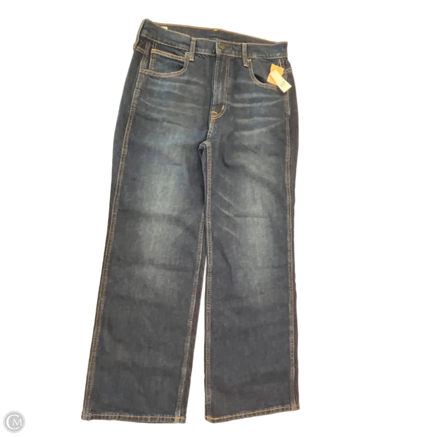 Jeans Wide Leg By Gap In Blue Denim, Size: 10