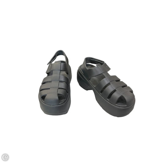 Shoes Heels Platform By Crocs In Black, Size: 7