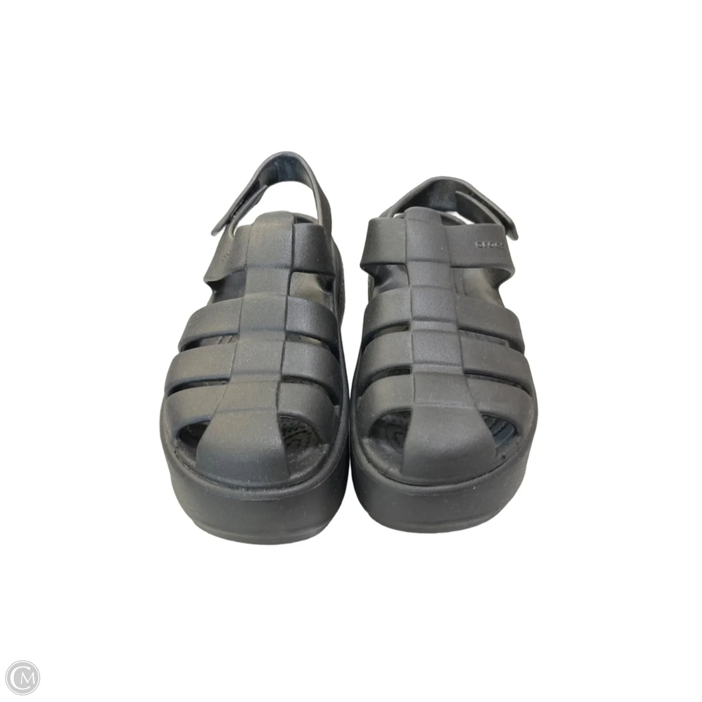 Shoes Heels Platform By Crocs In Black, Size: 7