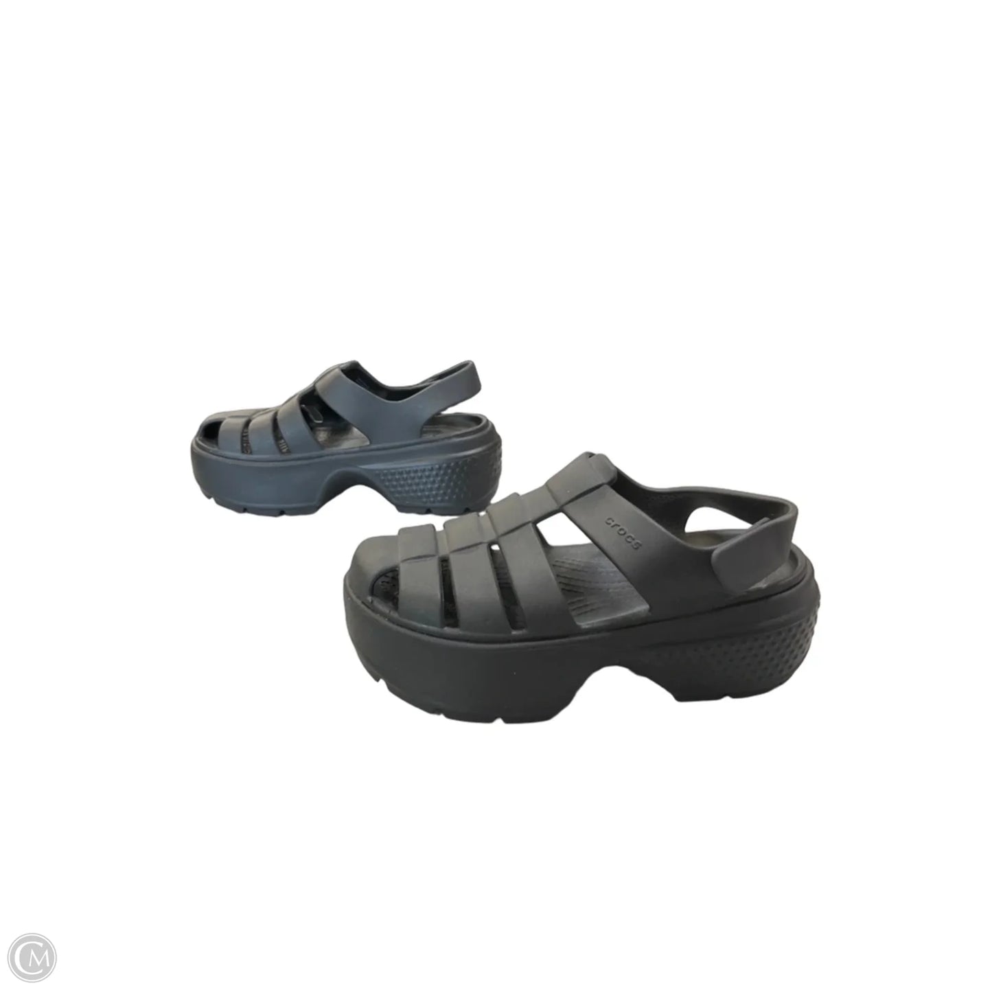 Shoes Heels Platform By Crocs In Black, Size: 7