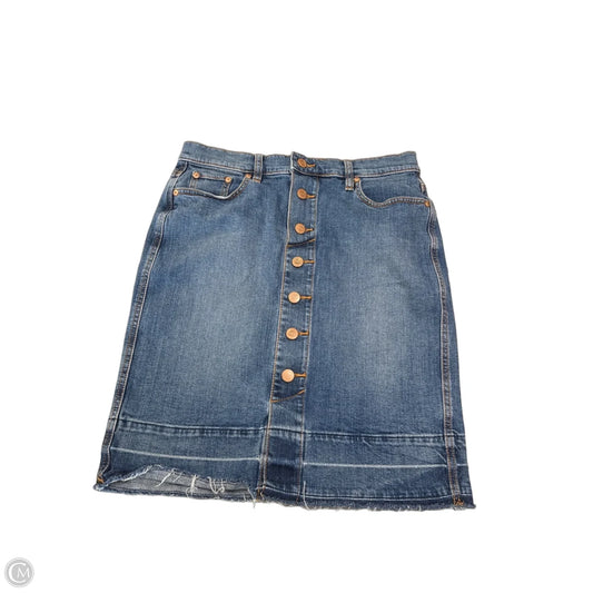 Skirt Mini & Short By Loft In Blue Denim, Size: S