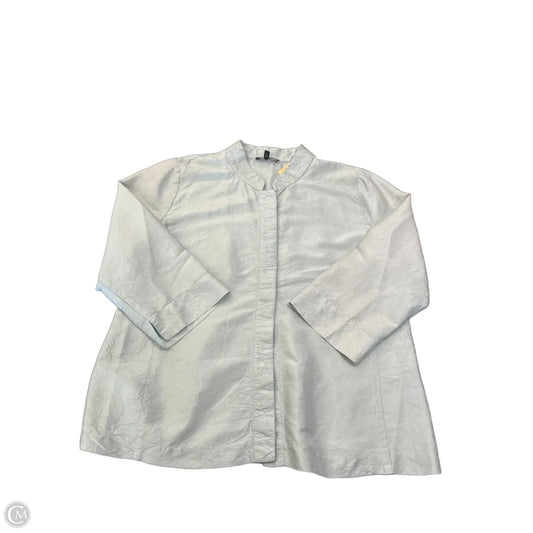 Top 3/4 Sleeve By Eileen Fisher In Green, Size: S