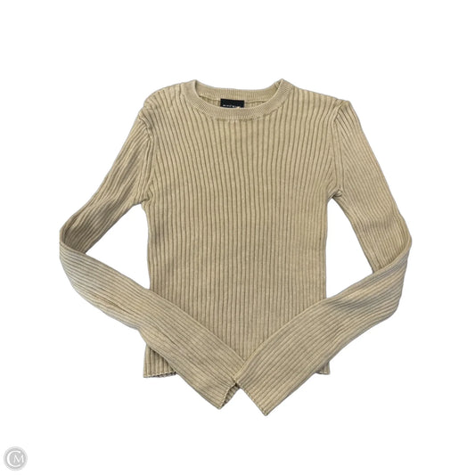 Top Long Sleeve By Miou Muse In Beige, Size: L