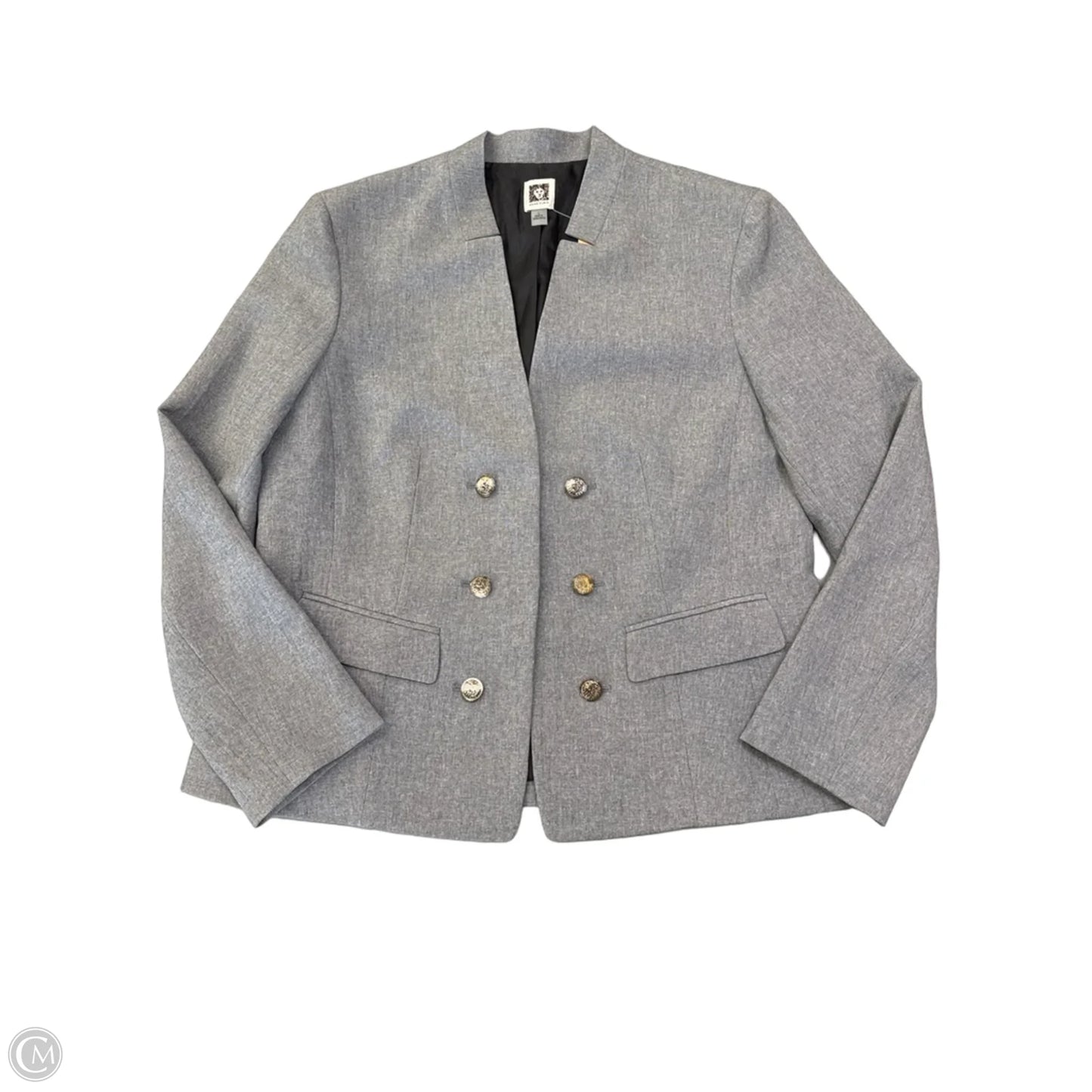 Blazer By Anne Klein In Grey, Size: L