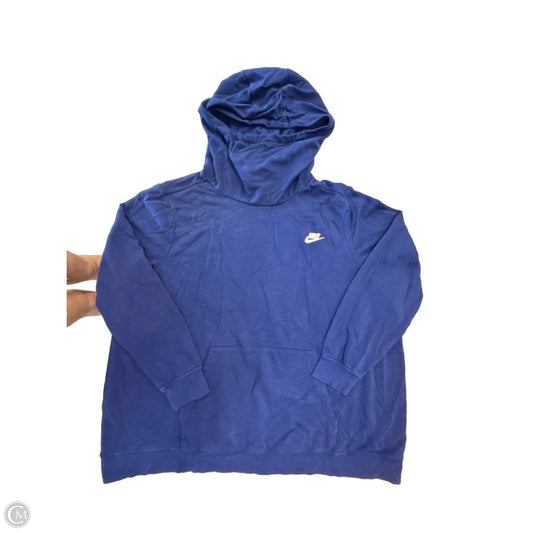 Athletic Sweatshirt Hoodie By Nike Apparel In Navy, Size: 3x
