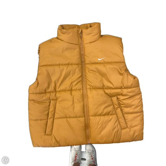 Vest Puffer & Quilted By Nike Apparel In Orange, Size: M