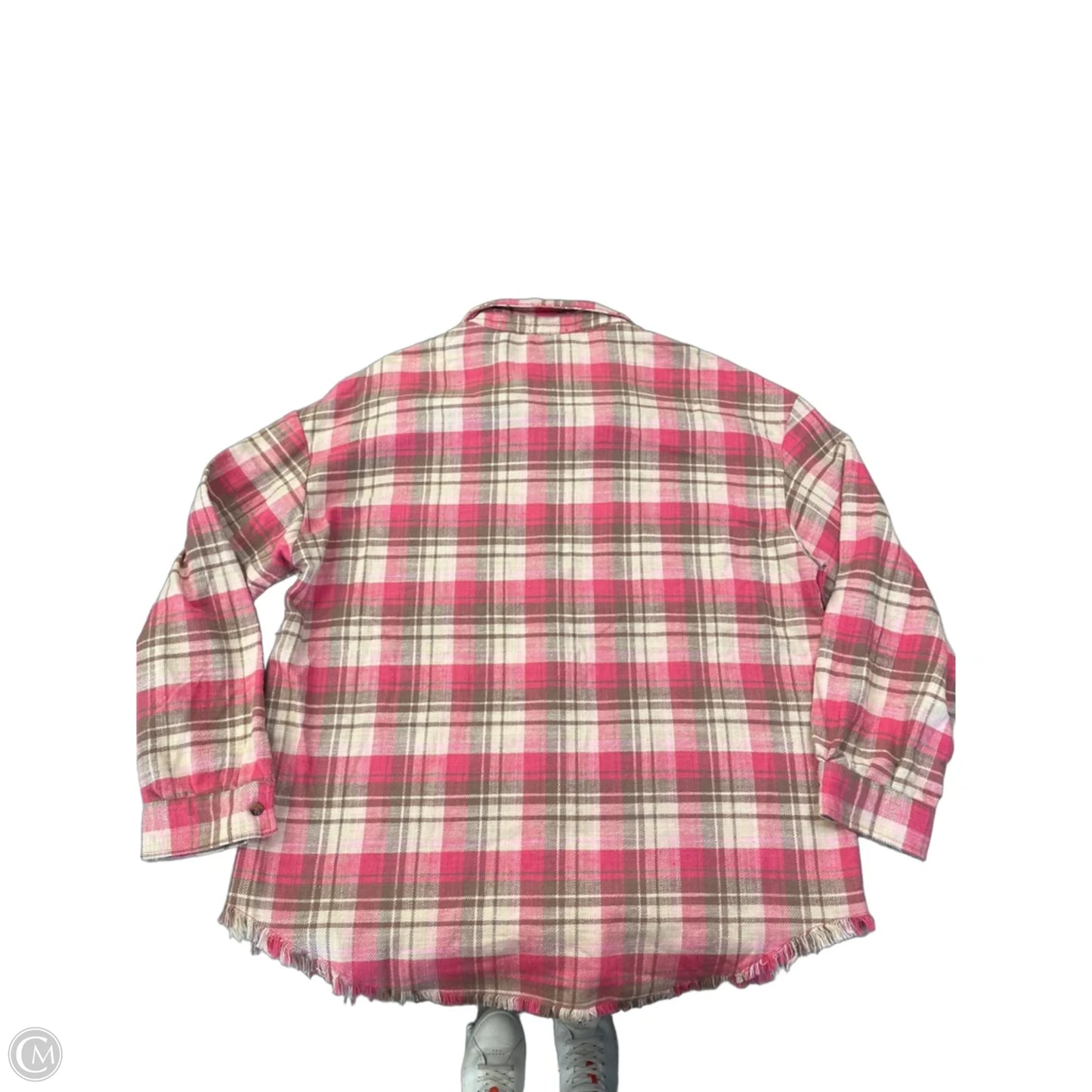 Jacket Shirt By Clothes Mentor In Plaid Pattern, Size: Xl
