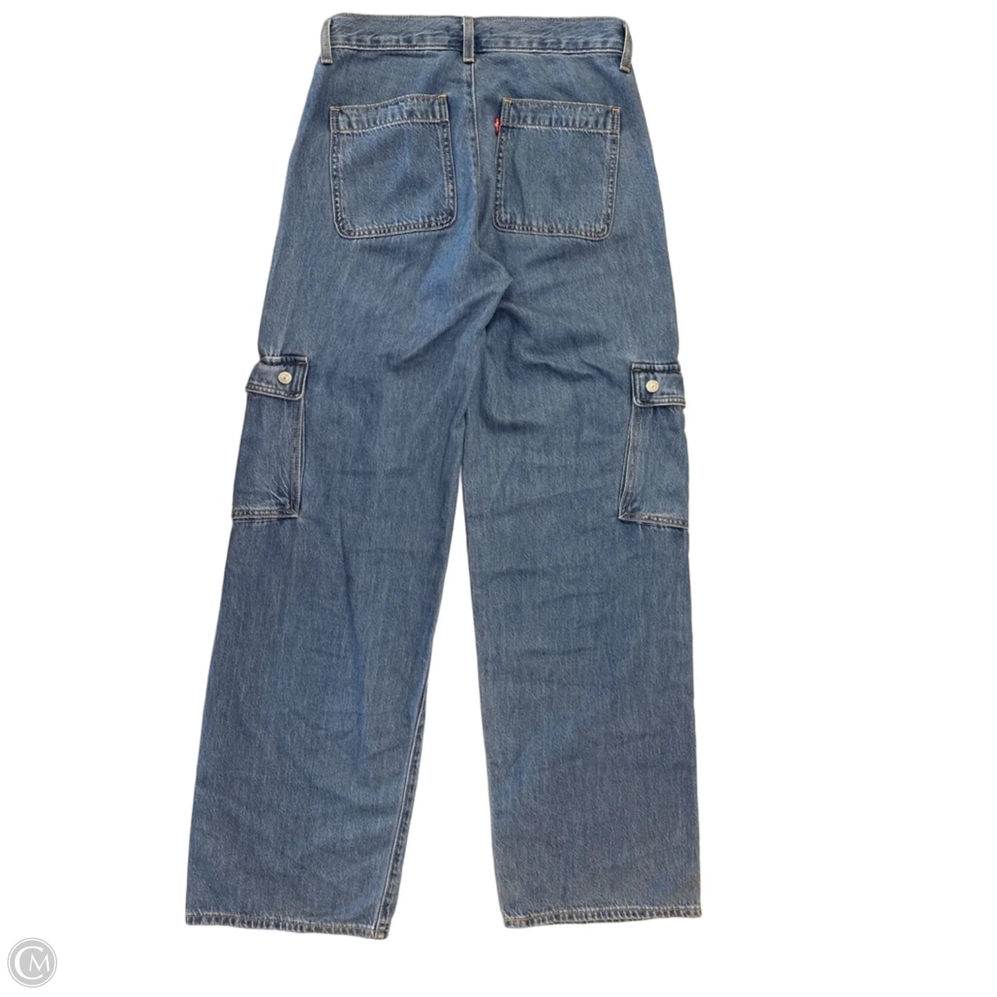 Jeans Wide Leg By Levis In Blue Denim, Size: 0