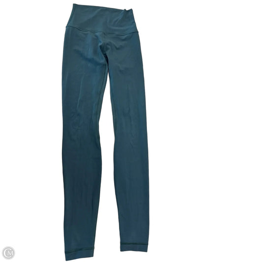 Athletic Leggings By Lululemon In Teal, Size: Xs
