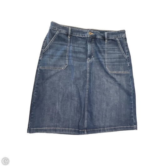 Skirt Midi By St Johns Bay In Blue Denim, Size: 2x