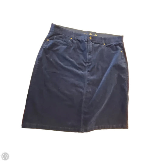 Skirt Midi By St Johns Bay In Navy, Size: 2x