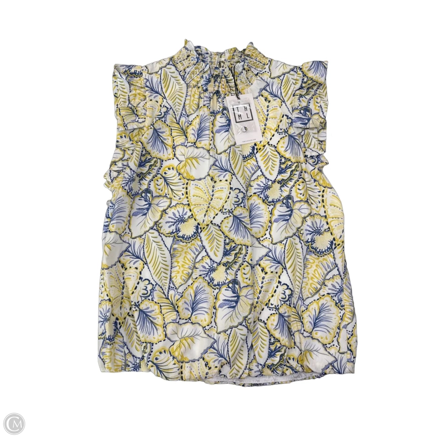 Top Sleeveless By Thml In Blue & Yellow, Size: Xs