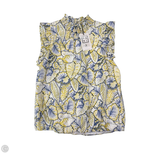Top Sleeveless By Thml In Blue & Yellow, Size: Xs