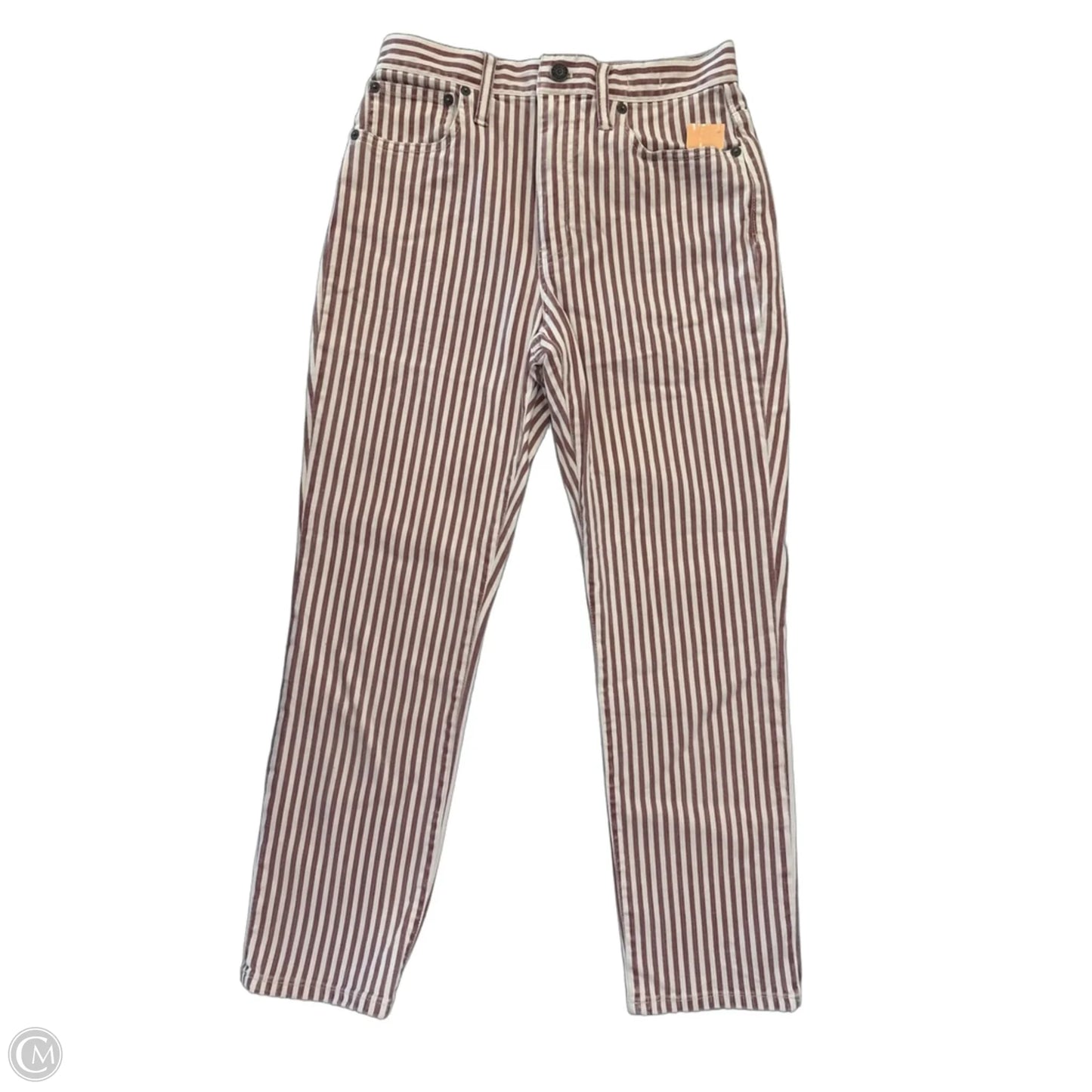 Jeans Boyfriend By Madewell In Striped Pattern, Size: 0