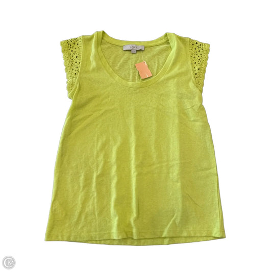 Top Sleeveless By Loft In Chartreuse, Size: S
