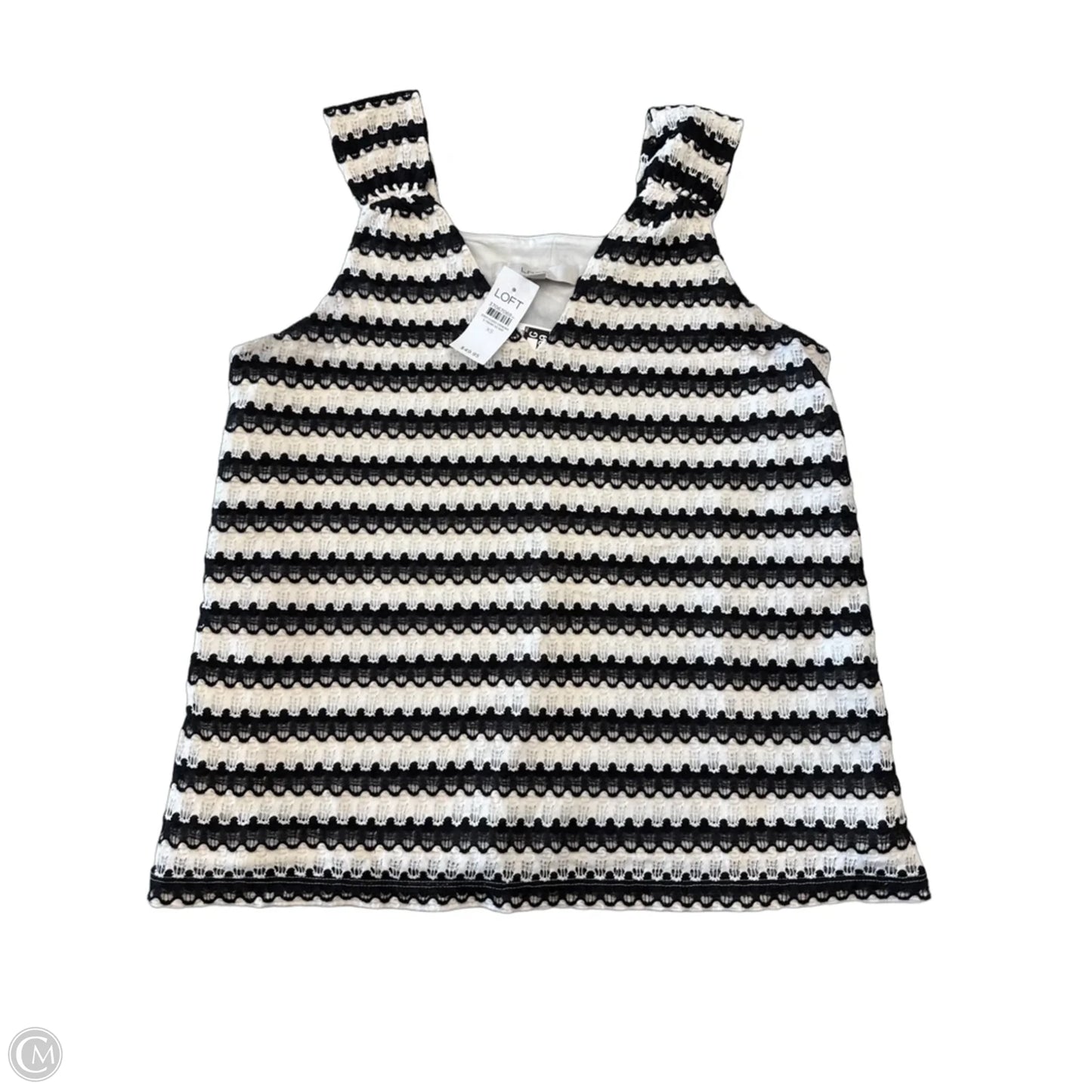 Top Sleeveless By Loft In Striped Pattern, Size: Xs