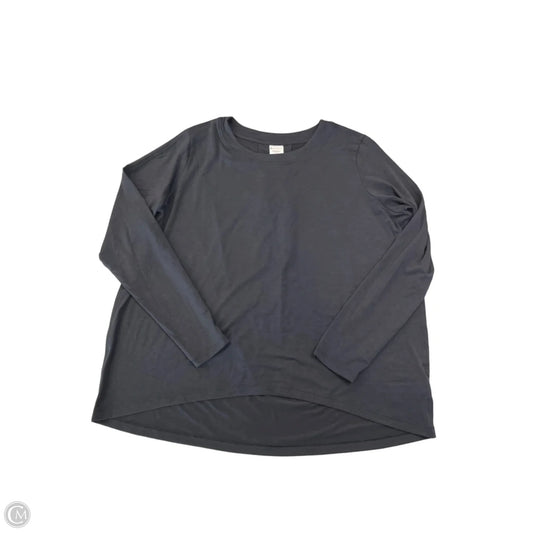 Athletic Top Long Sleeve Collar By Athleta In Black, Size: M