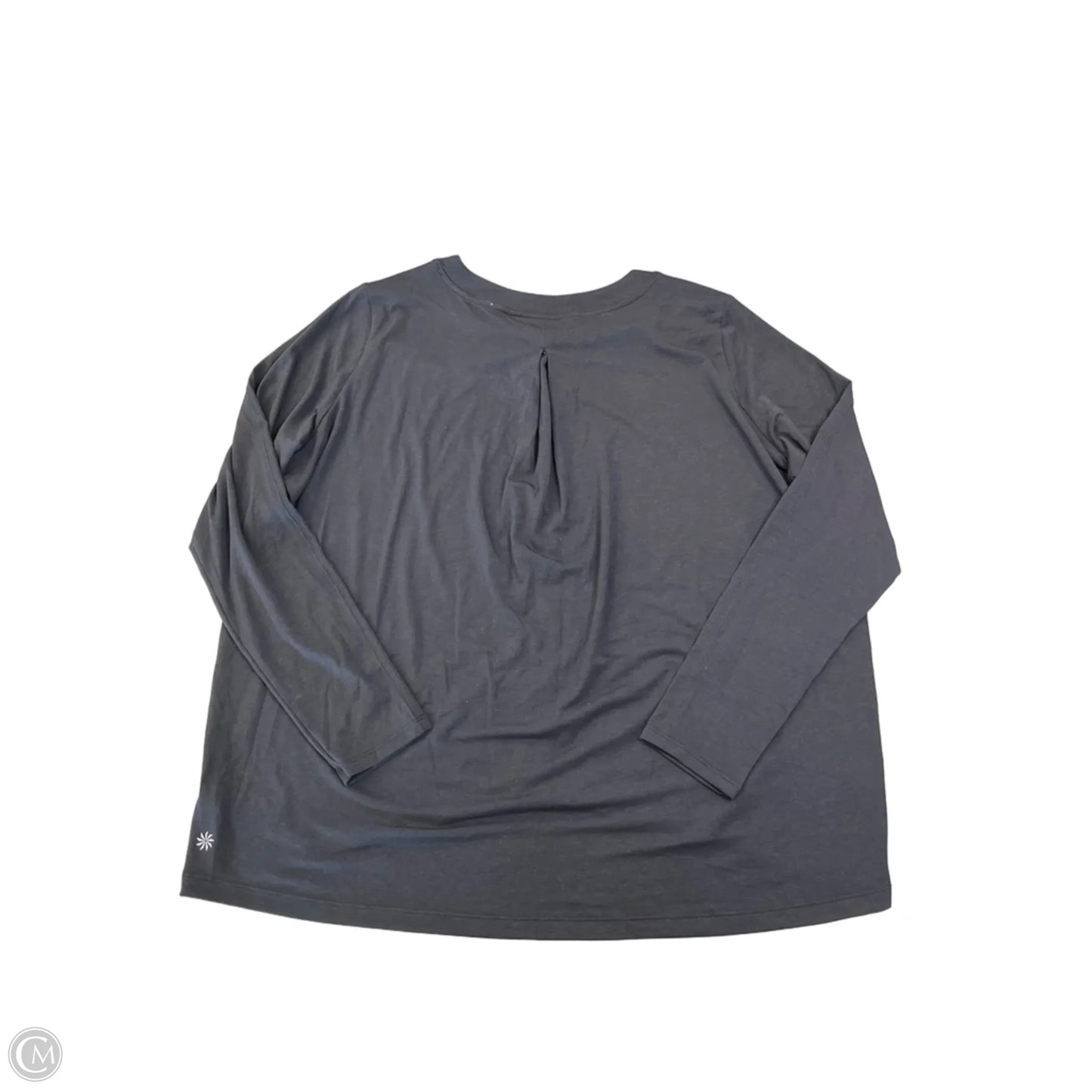 Athletic Top Long Sleeve Collar By Athleta In Black, Size: M