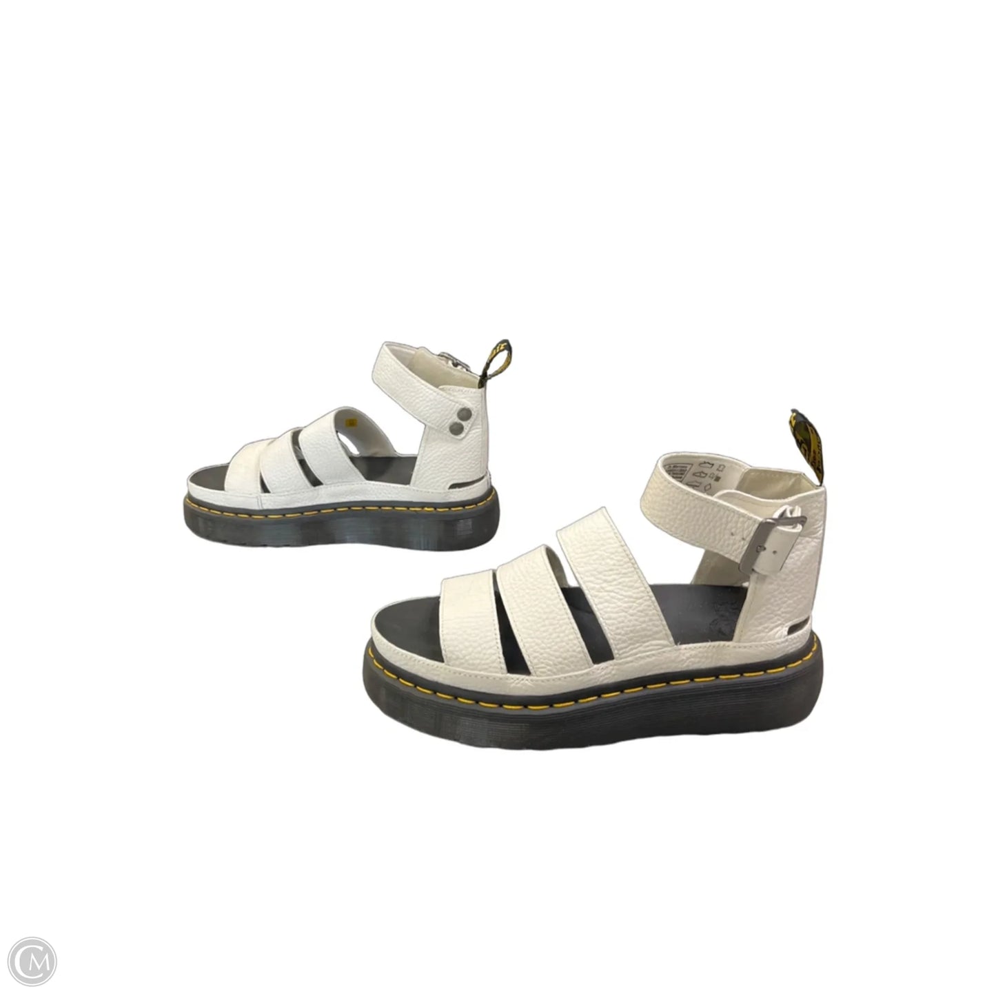 Sandals Heels Platform By Dr Martens In White, Size: 9