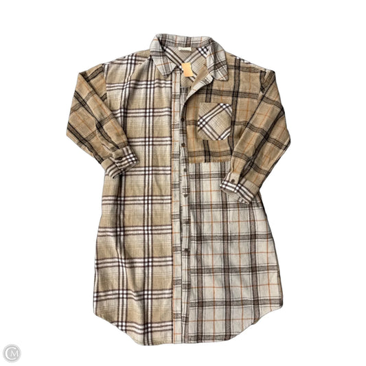 Jacket Shirt By New In In Plaid Pattern, Size: L