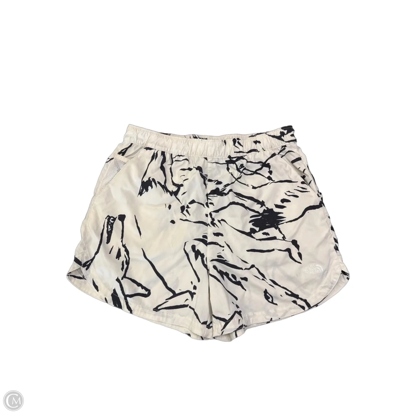 Athletic Shorts By The North Face In Cream & Grey, Size: M