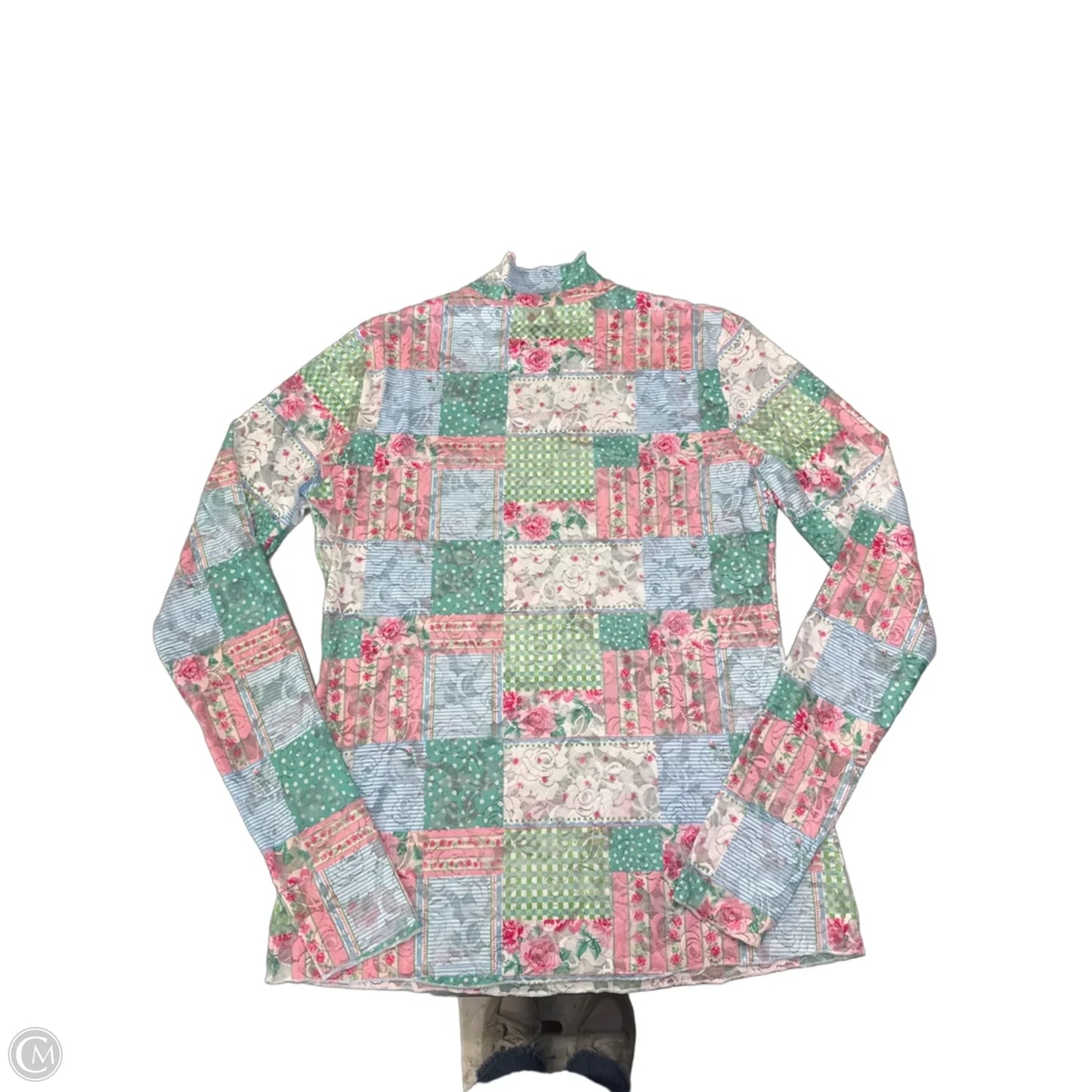 Top Long Sleeve By Jess Lea In Floral Print, Size: Xxl