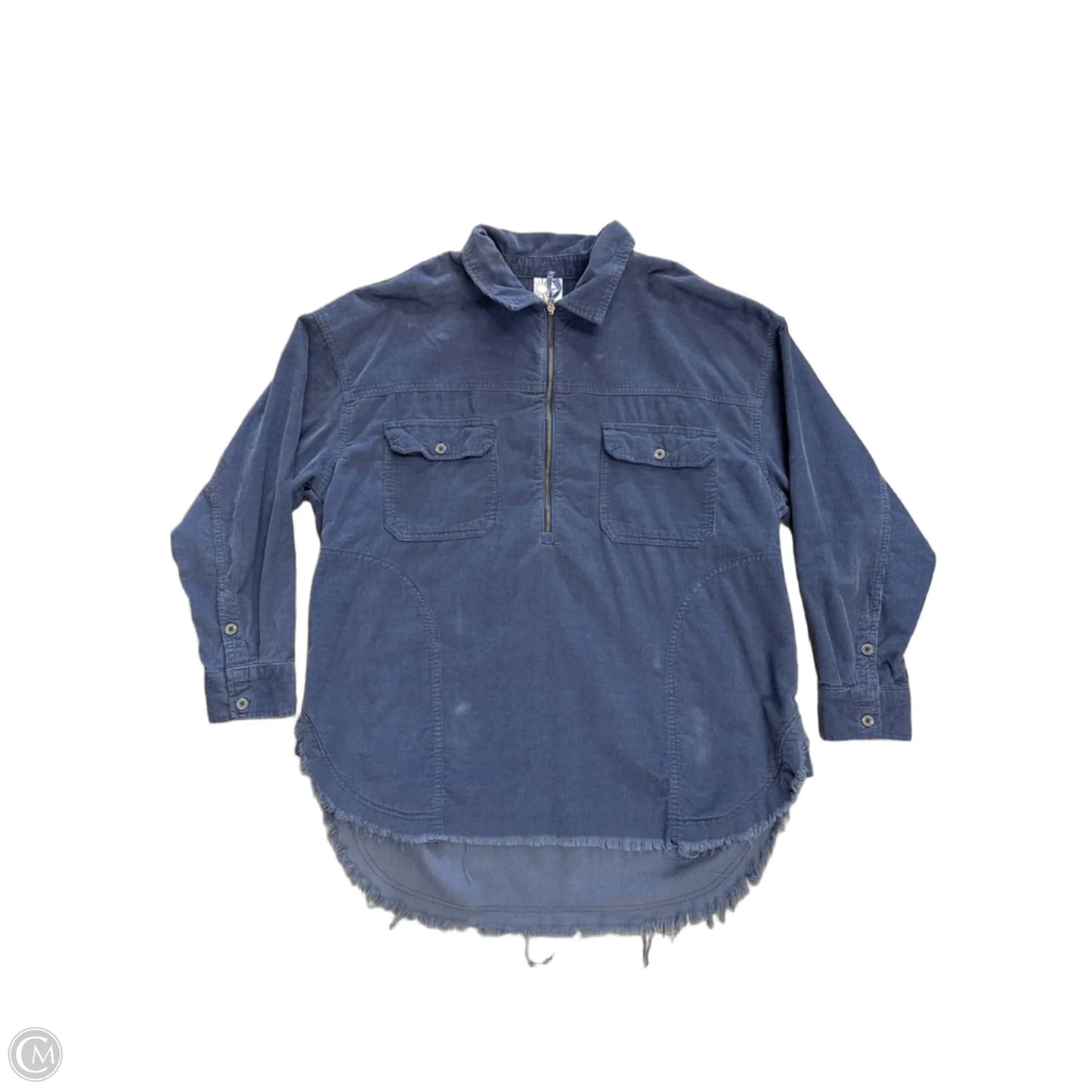 Top Long Sleeve By Offline In Blue, Size: M