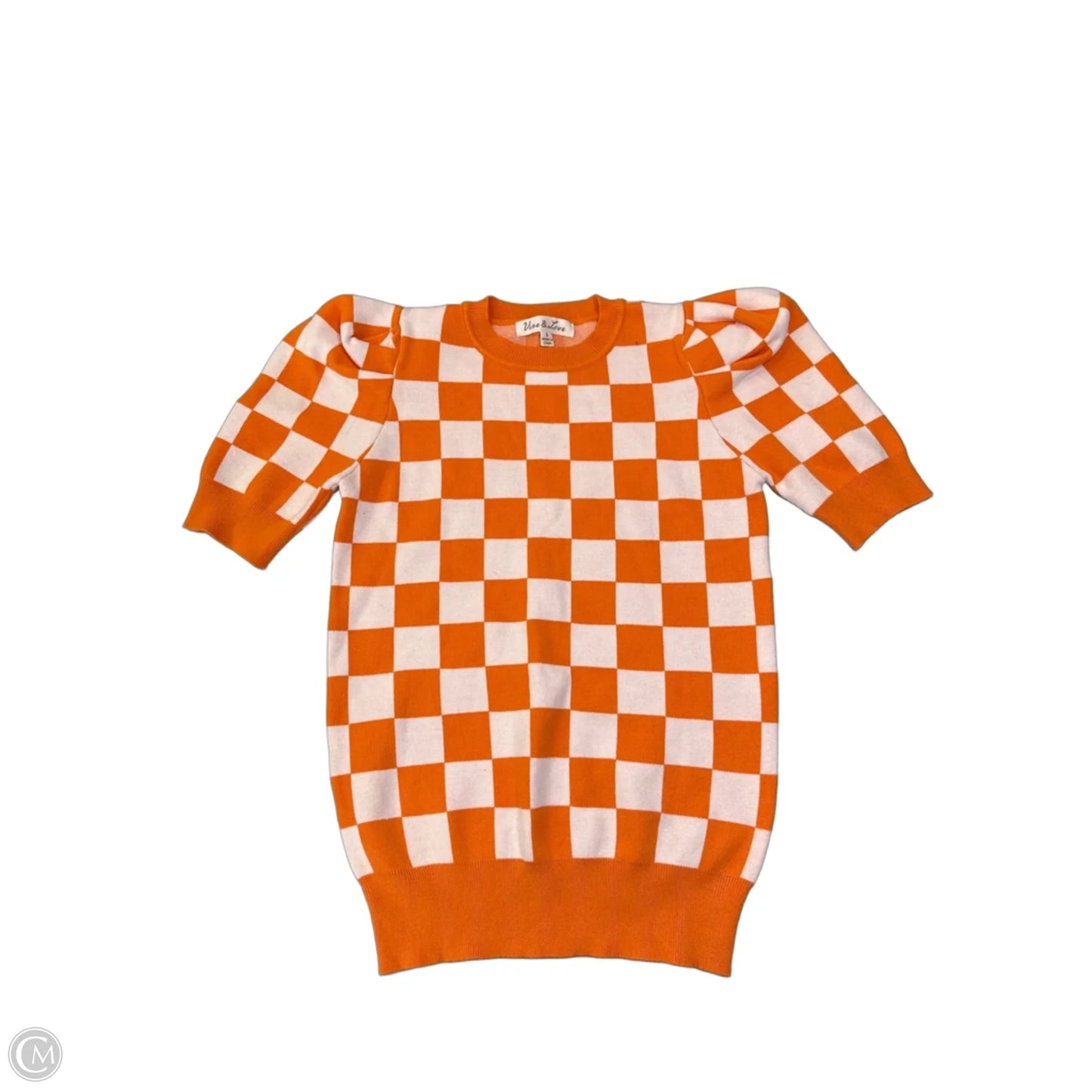 Sweater Short Sleeve By Vine & Love In Orange, Size: S