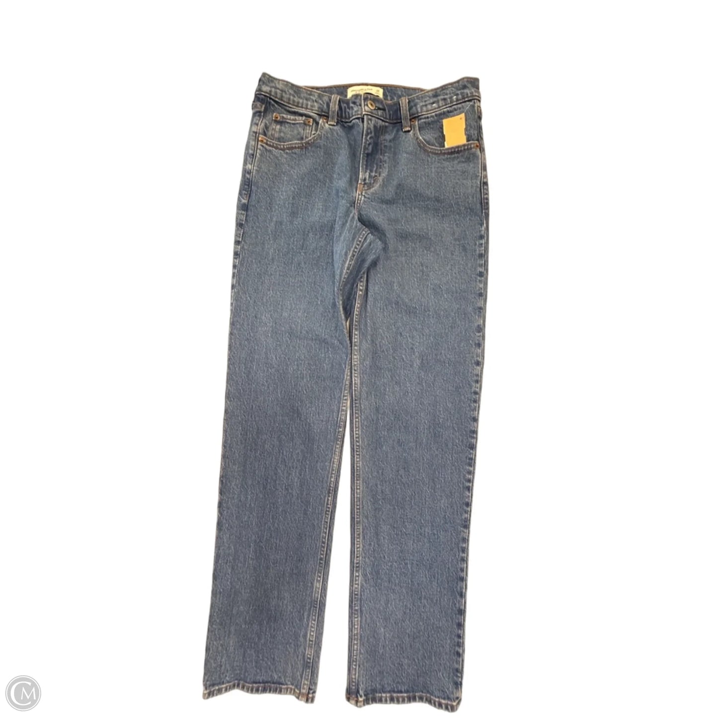 Jeans Straight By Abercrombie And Fitch In Blue Denim, Size: 8l