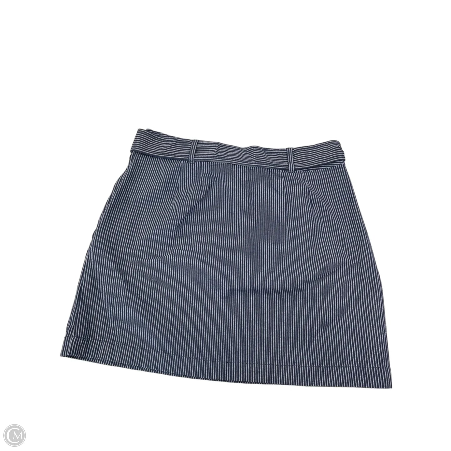 Skirt Mini & Short By Loft In Striped Pattern, Size: L