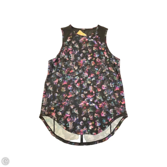 Athletic Tank Top By Lululemon In Floral Print, Size: Xl