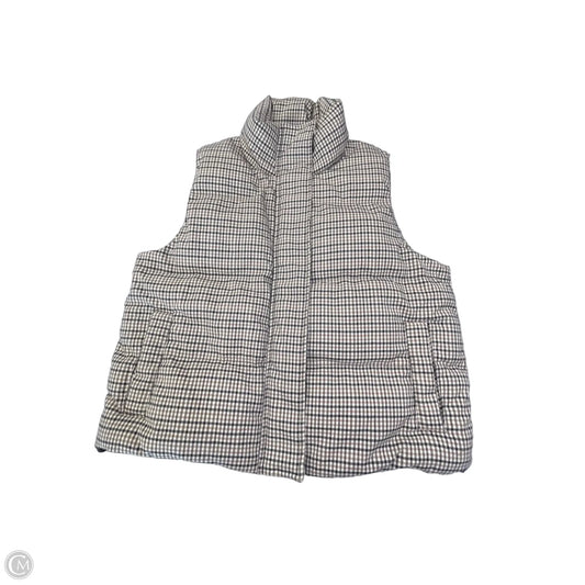 Vest Puffer & Quilted By A New Day In Plaid Pattern, Size: M