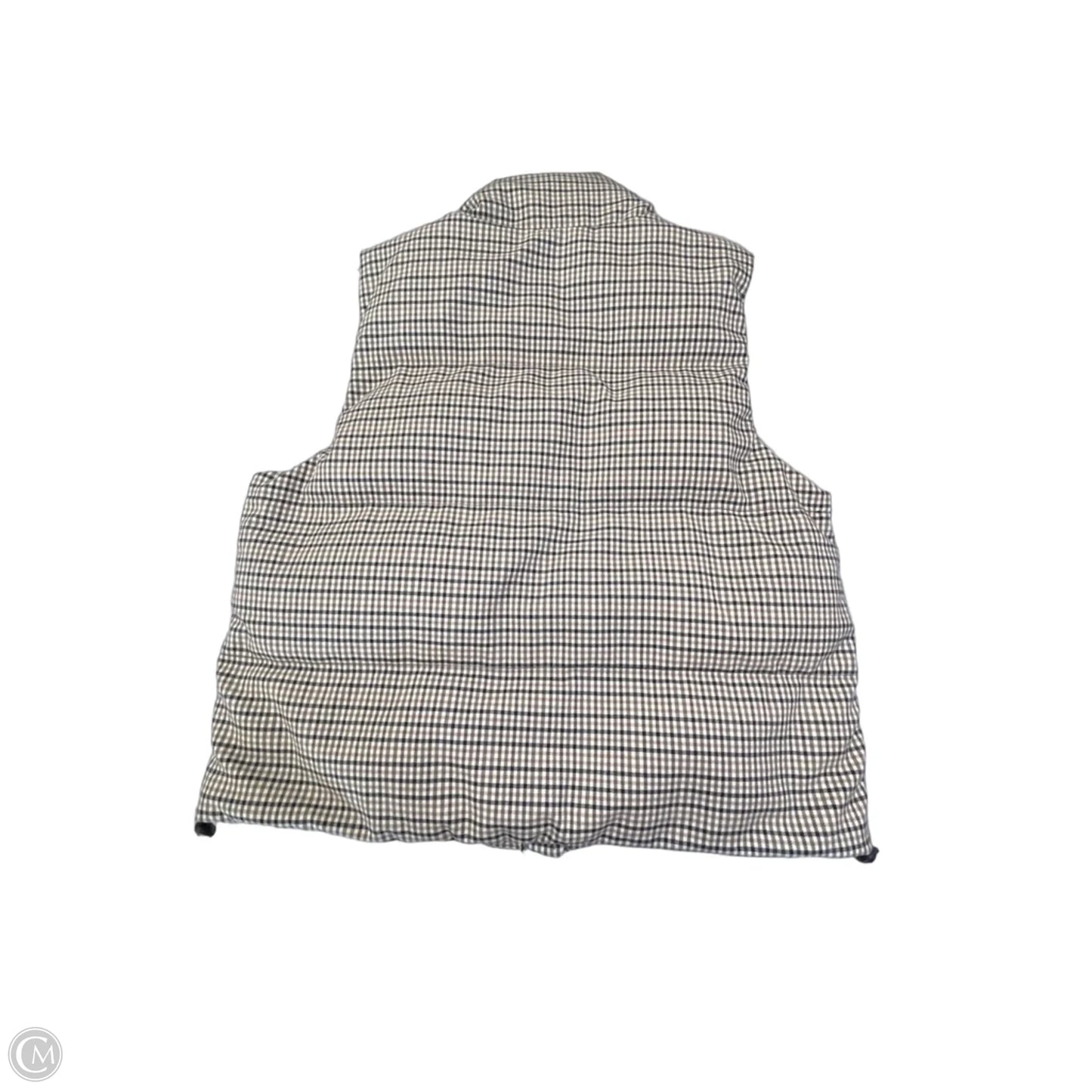 Vest Puffer & Quilted By A New Day In Plaid Pattern, Size: M