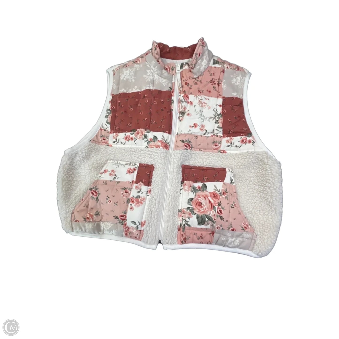 Vest Puffer & Quilted By Altard State In Floral Print, Size: M