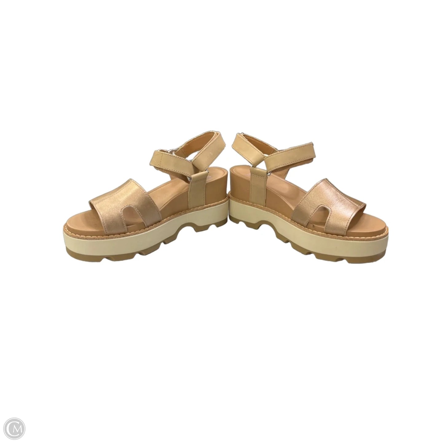 Sandals Heels Wedge By Sorel In Brown, Size: 6.5