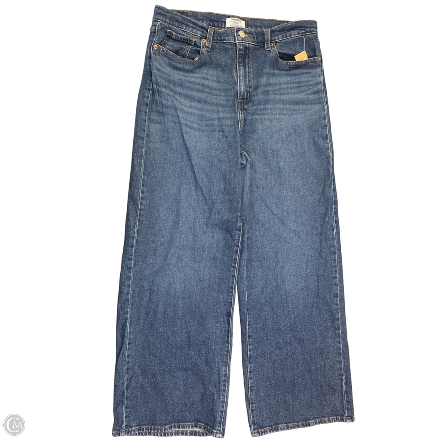Jeans Wide Leg By Denizen By Levis In Blue Denim, Size: 8