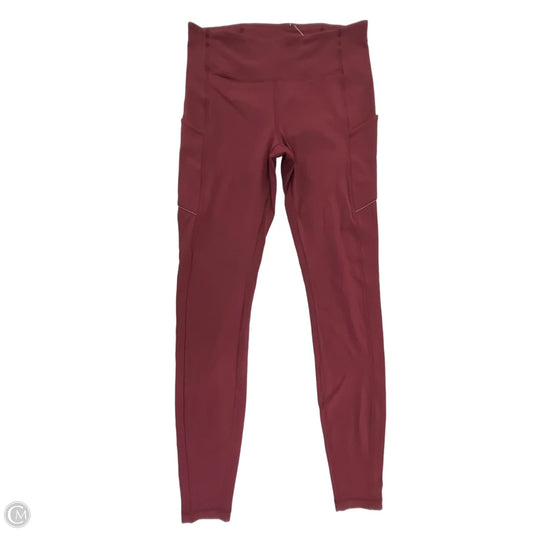 Athletic Leggings By Lululemon In Maroon, Size: M