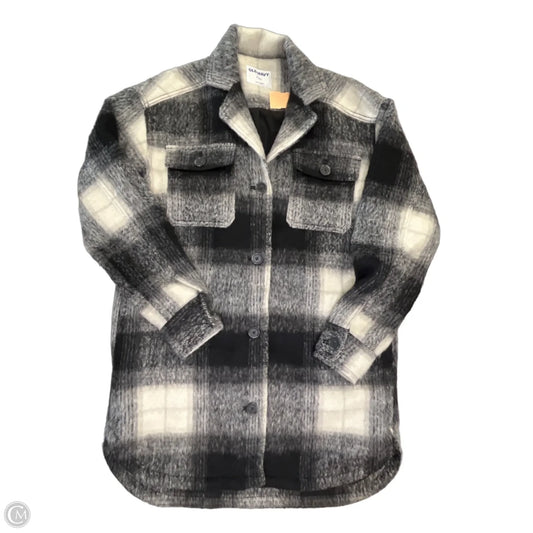 Coat Faux Fur & Sherpa By Old Navy In Plaid Pattern, Size: S
