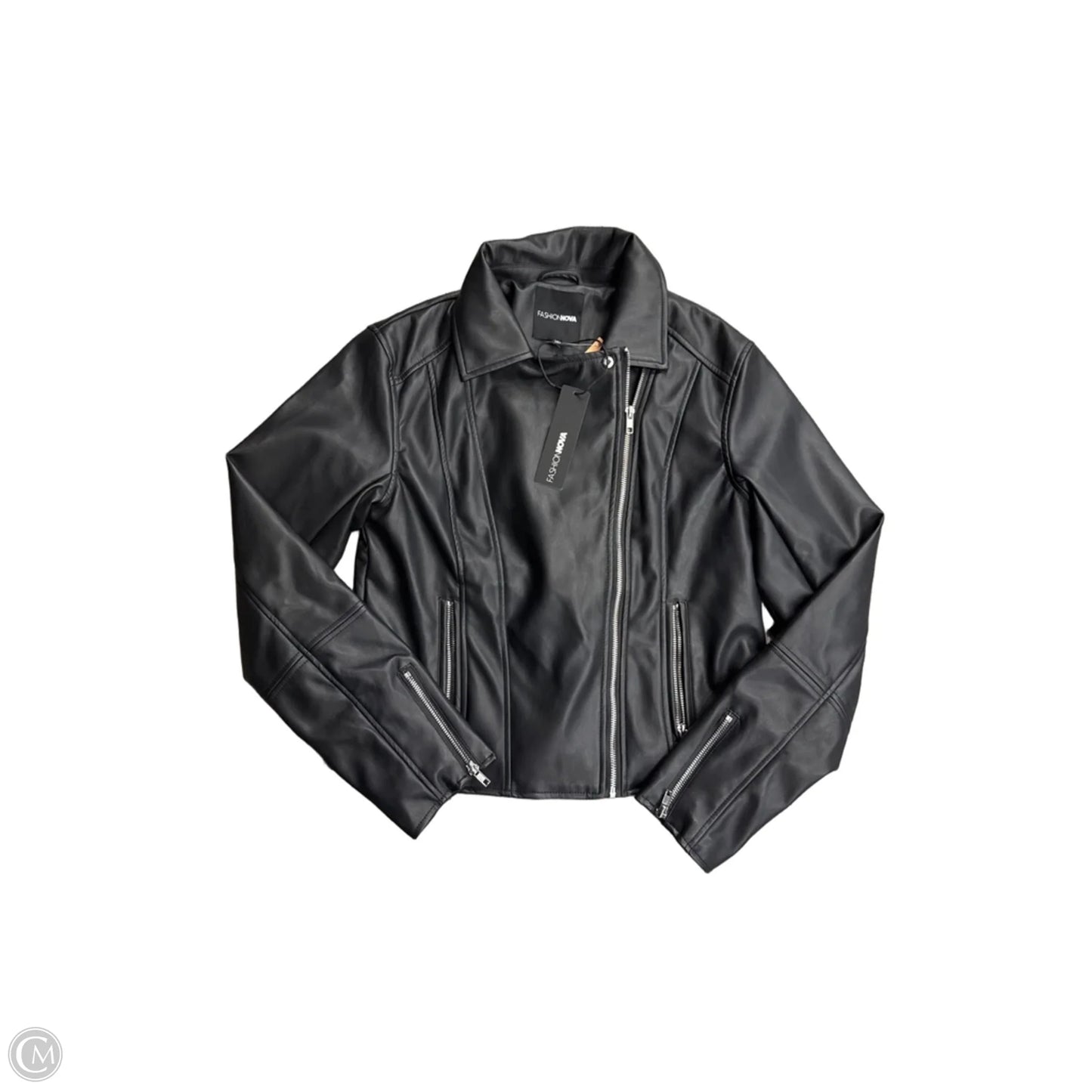 Jacket Moto By Fashion Nova In Black, Size: L