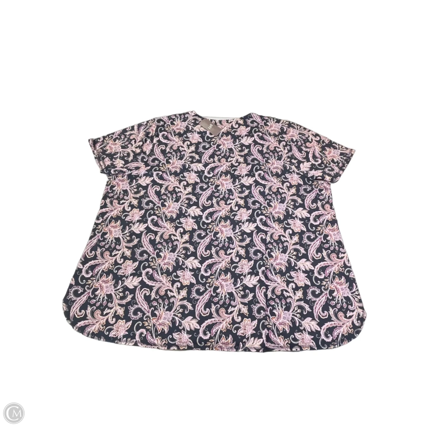 Top Short Sleeve By J. Jill In Paisley Print, Size: 4x