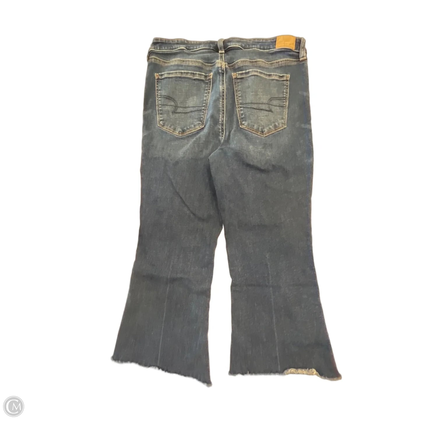 Jeans Cropped By American Eagle In Blue Denim, Size: 14