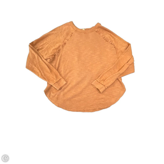 Top Long Sleeve By Pilcro In Orange, Size: M