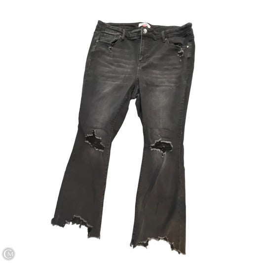 Jeans Flared By Arula In Black Denim, Size: 18