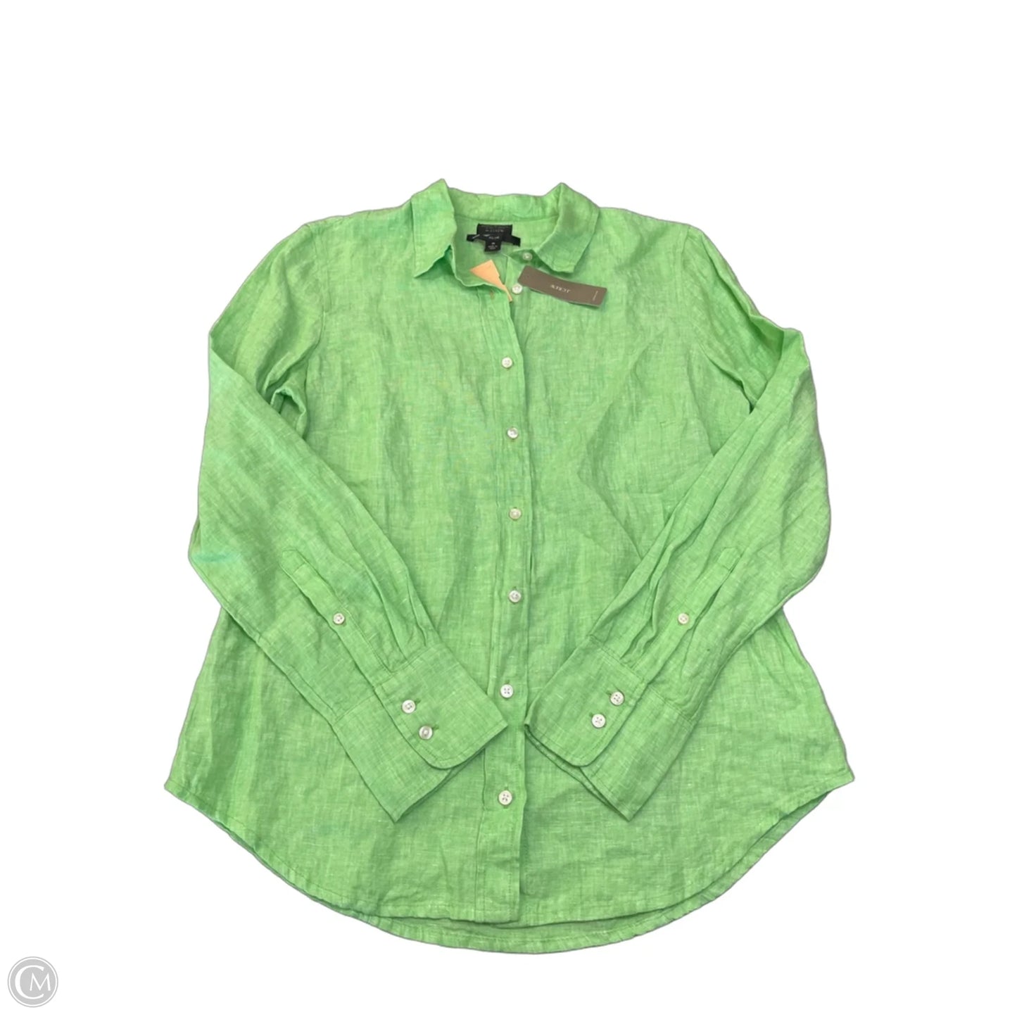 Top Long Sleeve By J. Crew In Green, Size: S